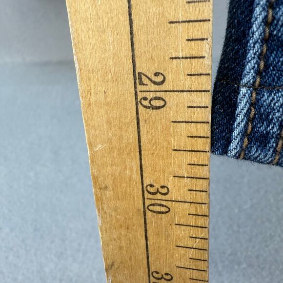 Free People Jeans Women's 29 (8) Blue Skylar Button Flare Moto Jeans - Picture 12 of 13